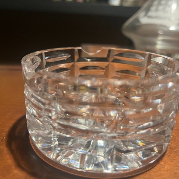 Vintage WATERFORD‎ Crystal Ashtray Round 3" Beautiful - Picture 6 of 10